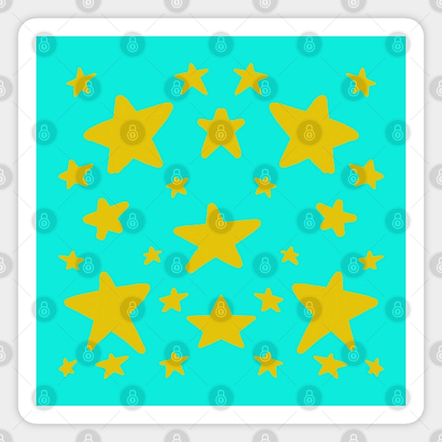 Bright Yellow Stars Magnet by TANSHAMAYA